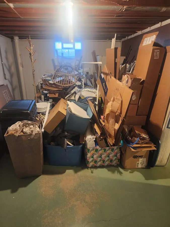 Roll-off dumpster container at job site for Roll Off Dumpster Rental in White Oak